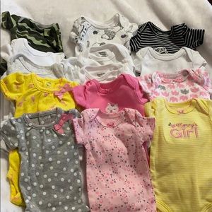 Lot of 14 preemie onesies